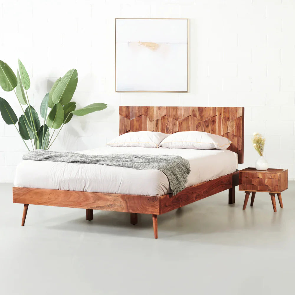 ZAYA — Acacia Wood Bed