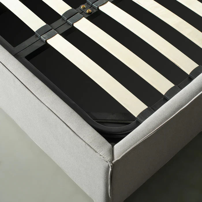 DREAM — Light Grey Fabric Bed with Storage (Twin)