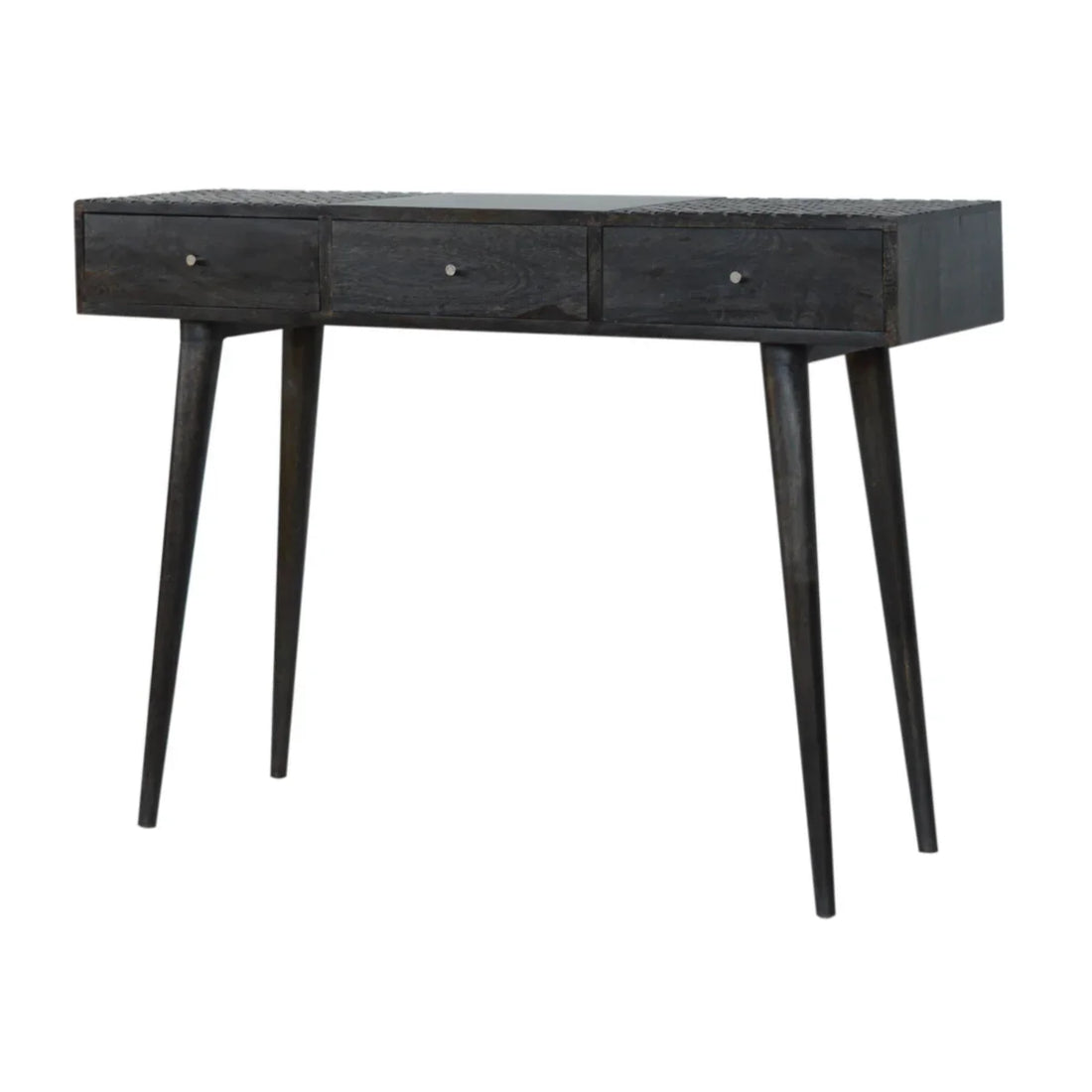 Ash Black 3-Drawer Console Table